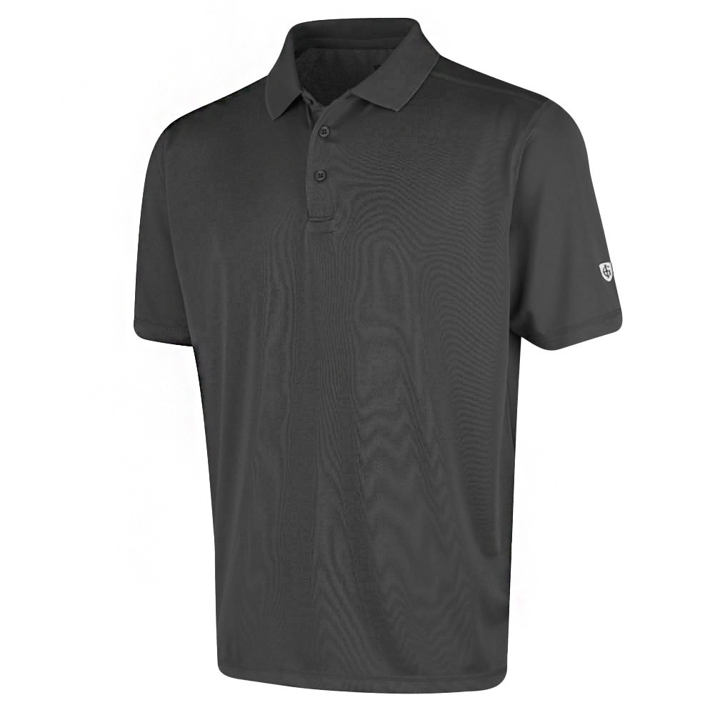 Island Green Men: Lightweight Polo - Charcoal Grey