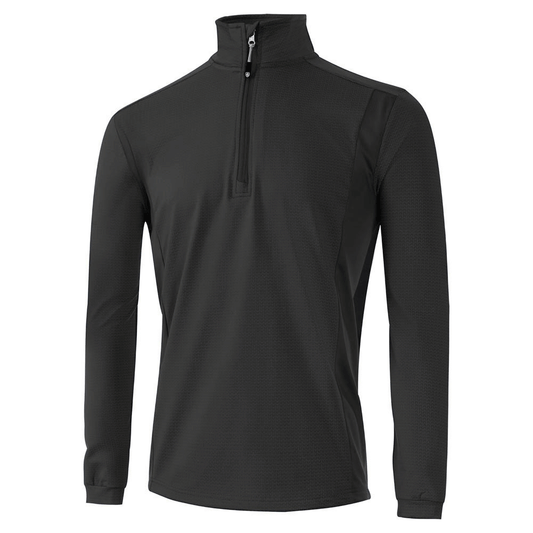 Island Green Men: 1/4 Zipped Outer Layer - Charcoal Grey
