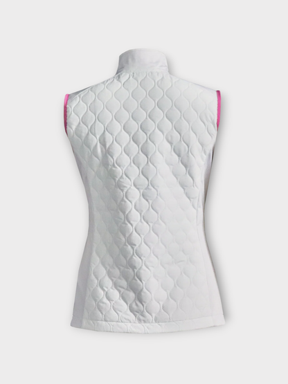 Island Green Quilted Gilet/Vest - White