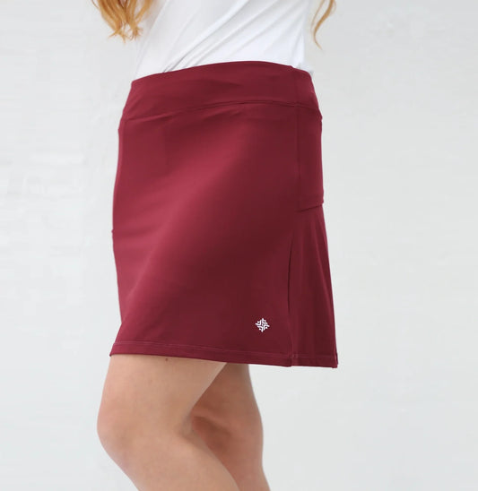 Famara Kick pleat skort - Claret