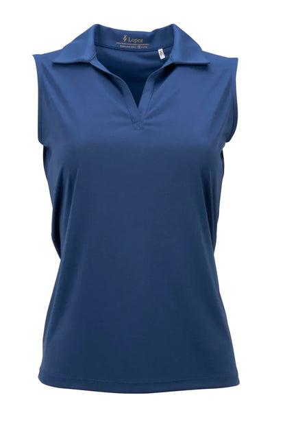 Nancy Lopez Legacy sleeveless polo - Navy