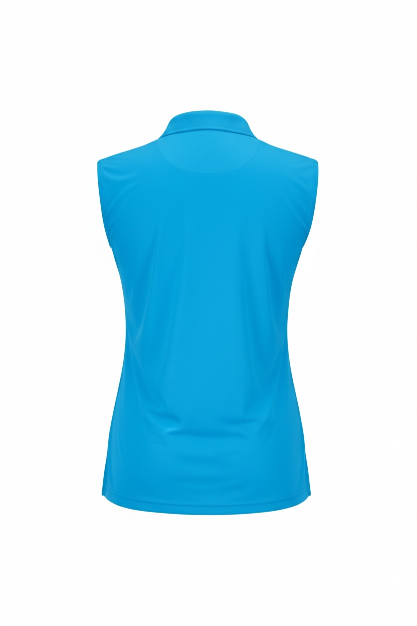 JRB Pique Sleeveless Polo - River Blue