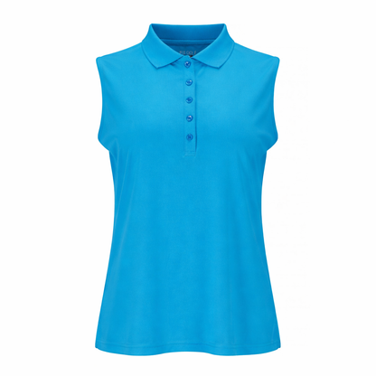 JRB Pique Sleeveless Polo - River Blue