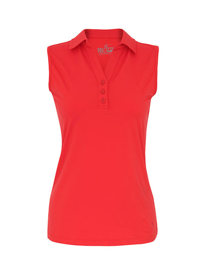 Dolcezza plain sleeveless top - red
