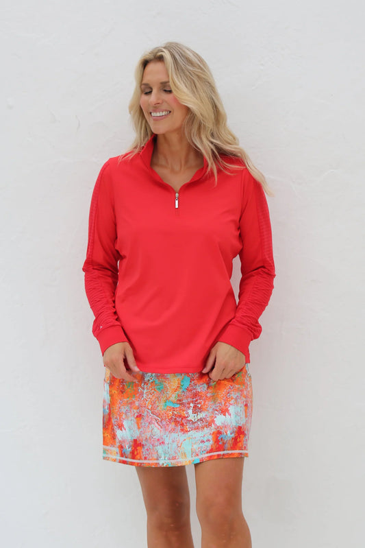 Famara Long Sleeved Top - Cherry