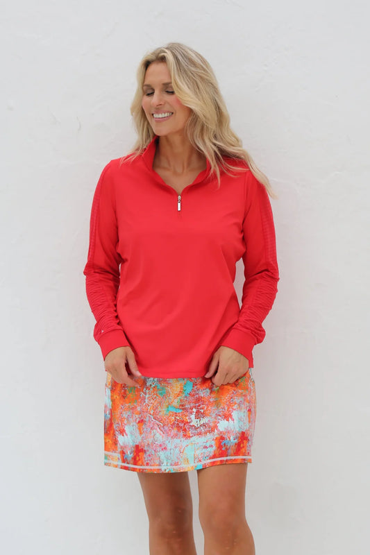 Famara Long Sleeved Top - Cherry