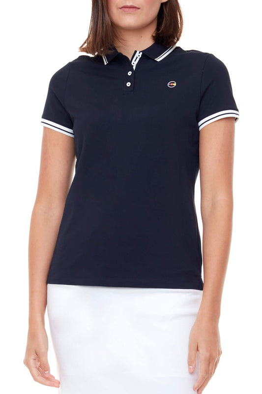 Swing Control pique short sleeved polo - Navy