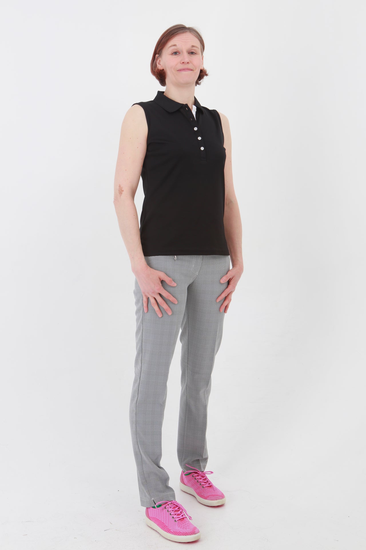 This is an essential item for every lady golfer and her golfing wardrobe.  Who doesn't need a plain black golf polo shirt?  This will also work for Lady tennis players who are looking for a plain black tennis polo shirt to match with their tennis skort or tennis shorts.  Lady Tennis players and lady golfers need this.