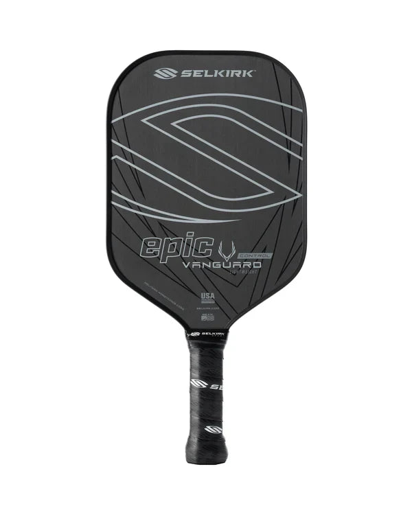 Selkirk Vanguard Control Elite Pickleball Paddle - Raw Carbon black