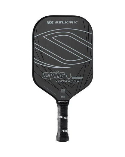 Selkirk Vanguard Control Elite Pickleball Paddle - Raw Carbon black