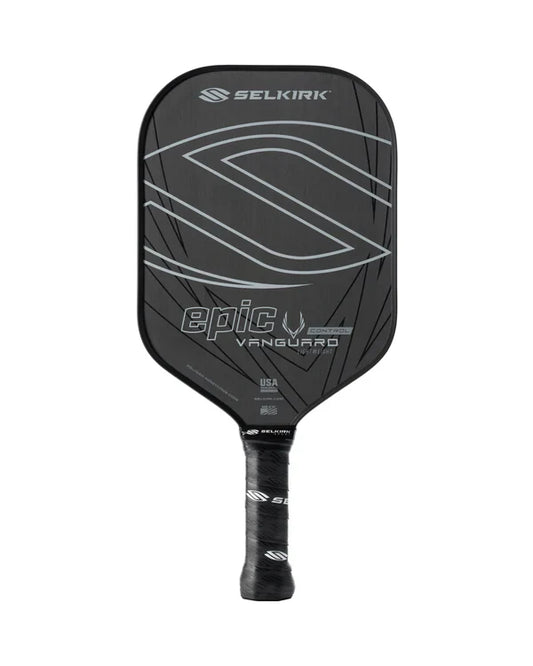 Selkirk Vanguard Control Elite Pickleball Paddle - Raw Carbon black