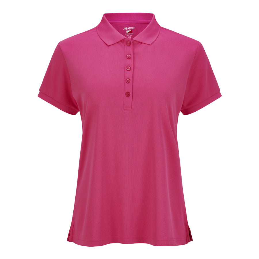 JRB Pique short sleeved polo - Fandango pink