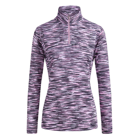 JRB 1/4 zipped mid layer - Fuchsia marble