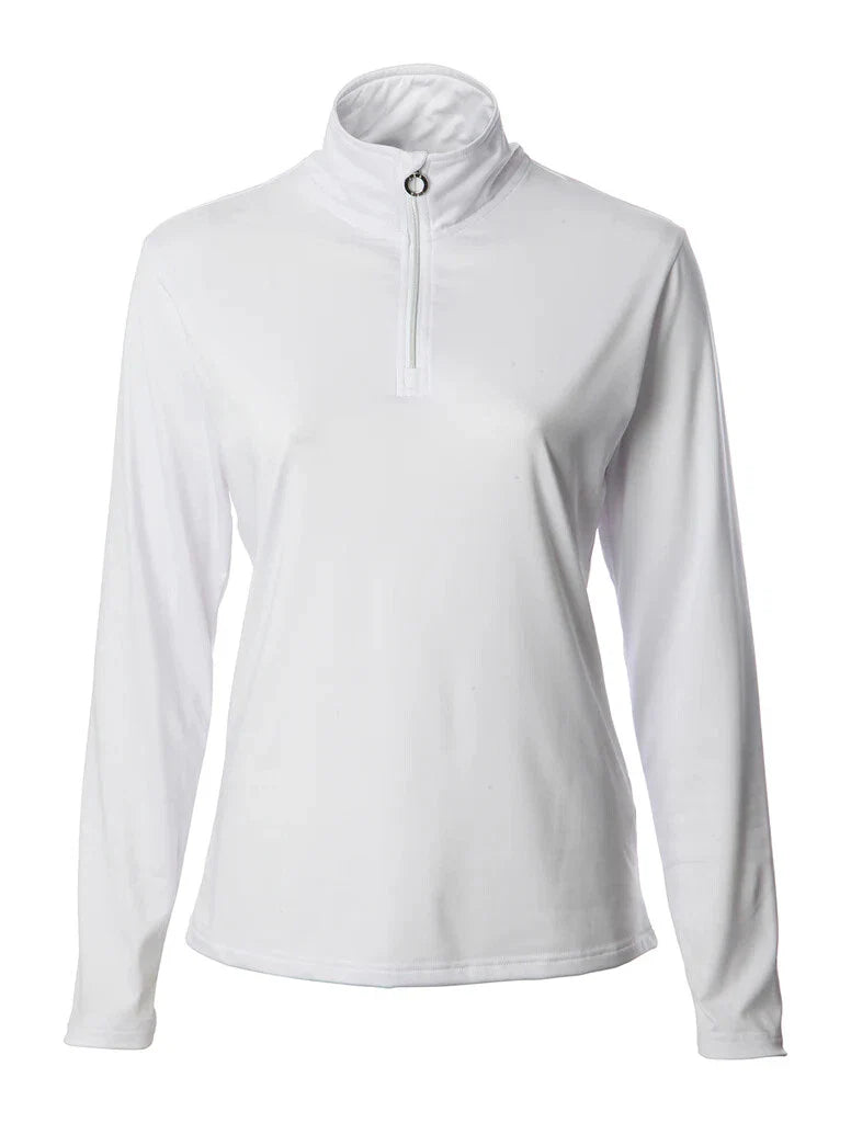 JRB  1/4 Zipped Mid Layer - White