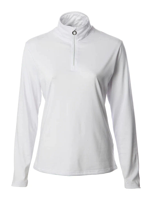 JRB  1/4 Zipped Mid Layer - White