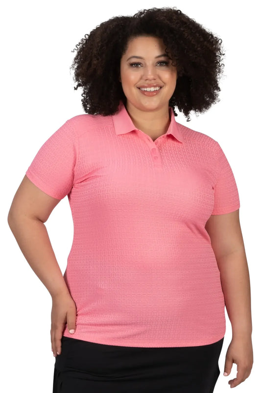 Nancy Lopez Journey short sleeved polo - Geranium