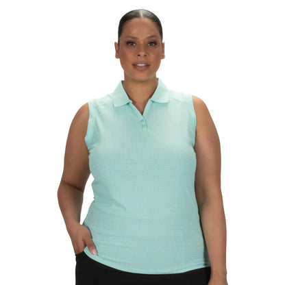 Nancy Lopez Journey Sleeveless Polo - Aqua