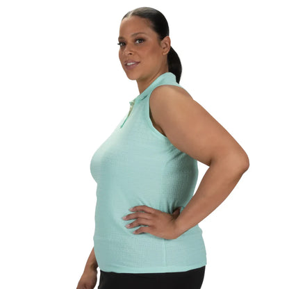 Nancy Lopez Journey Sleeveless Polo - Aqua