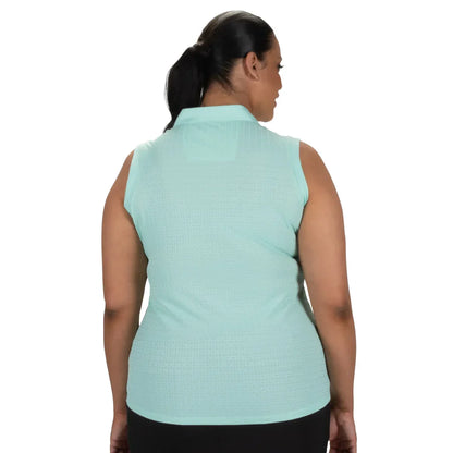 Nancy Lopez Journey Sleeveless Polo - Aqua