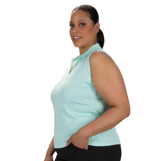 Nancy Lopez Legacy Sleeveless Polo - Aqua