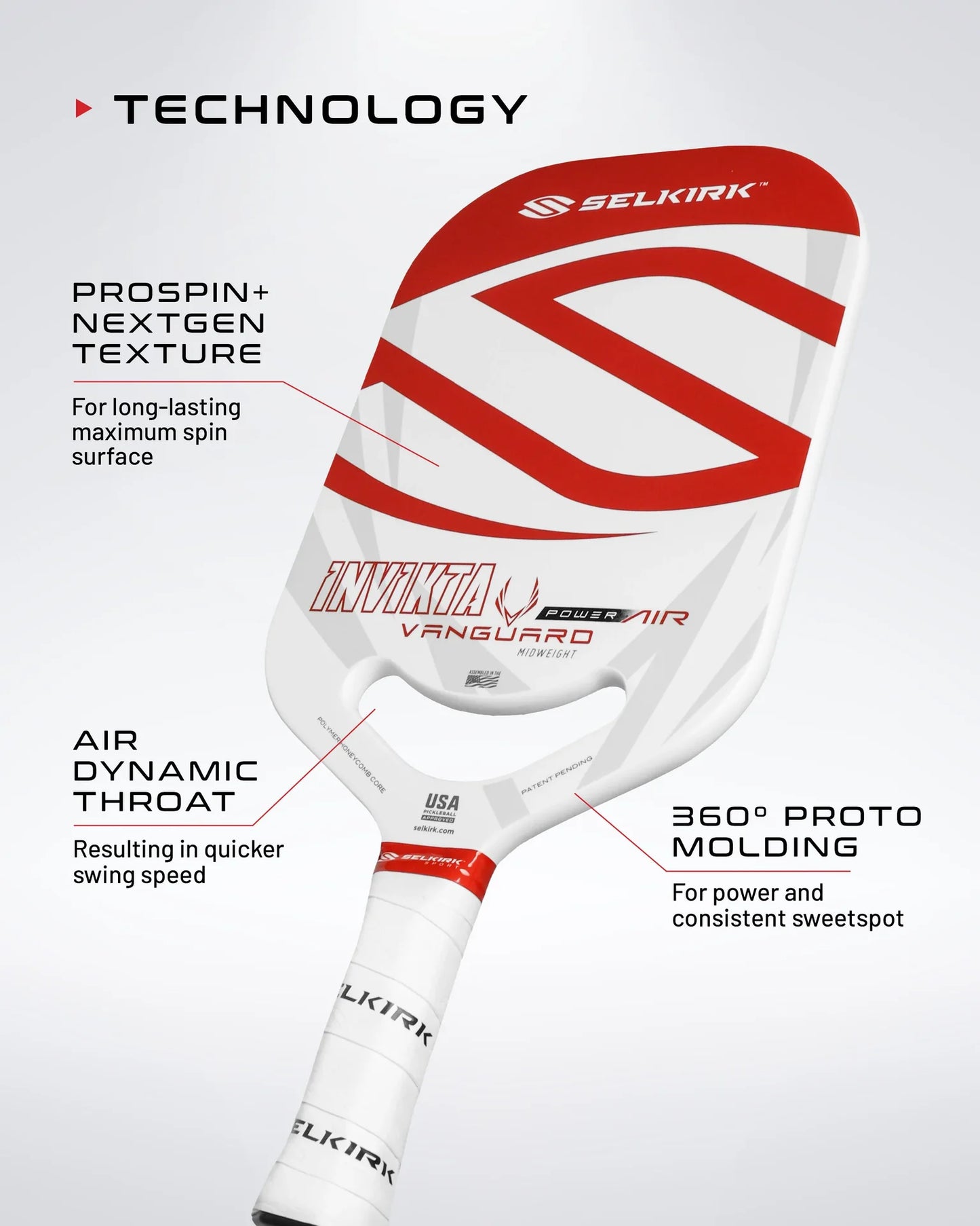 Selkirk Vanguard Power Air Epic - Shadow Grey