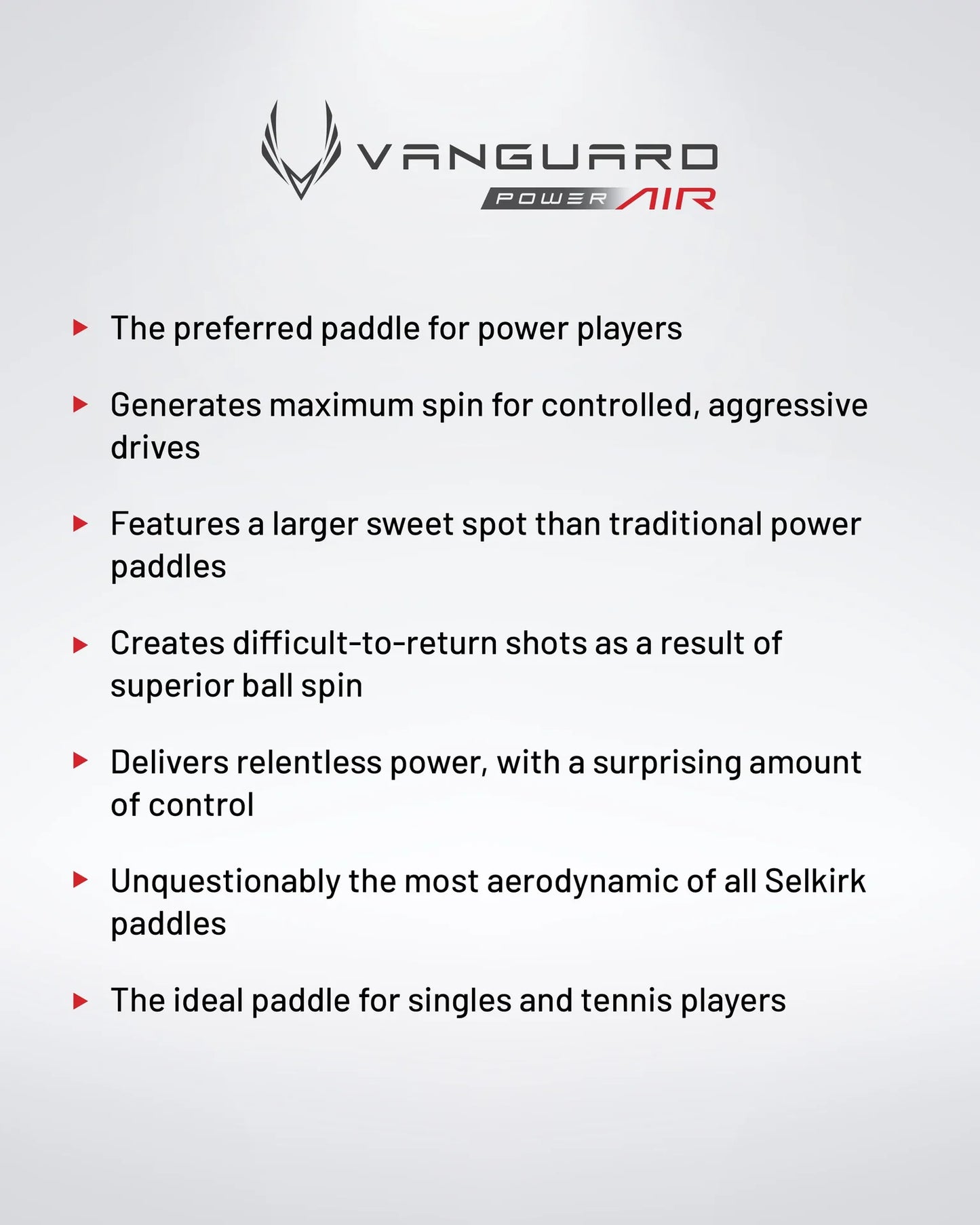 Selkirk Vanguard Power Air Epic - Shadow Grey